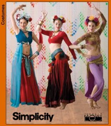 3832 SIMPLICITY BELLY DANCR STRETCH TOP,  SKIRT,  PANTS, SHRUG PATTERN 6-20 UNCUT 2 SIZES